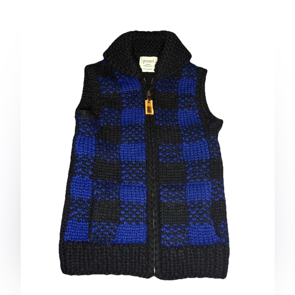 Granted Hand Knit 100% Virgin Wool Vest Cowichan Style | Womens M/L
